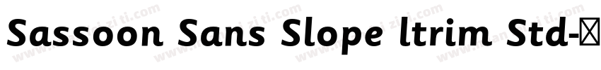 Sassoon Sans Slope ltrim Std字体转换